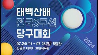 남자 전문선수 8강 2경기 김행직 vs 차명종 2024 태백산배 전국3쿠션당구대회