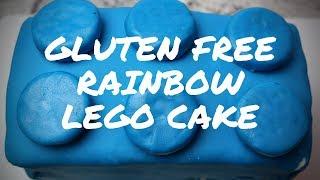 Gluten Free Lego Rainbow Cake