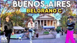 【4K】ASI son sus TARDES - BARRIO BELGRANO C Buenos Aires  SUNSET WALK