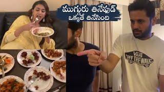 Keerthy Suresh Eating Nithin DSP Venky Atluri Food  RangDe Movie Promotions  ISPARKMEDIA