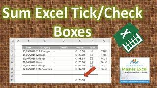 How To Sum Items With An Excel Tickbox  Interactive Checklists