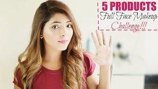 EVERYDAY INDIAN MAKEUP USING ONLY 5 PRODUCTS  FIVE PRODUCTS MINIMAL MAKEUP CHALLENGE  HINA ATTAR