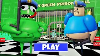 RAINBOW GREEN BARRYS PRISON RUN SCARY OBBY FULL GAME #roblox #obby