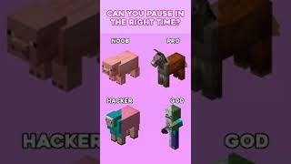 can you pause in the right time? #shorts #minecraft