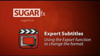 Export Subtitles from FCPX