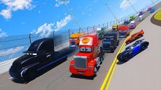 Race Trucks Daytona Truck Mack Gale Beaufort Jerry Lightning McQueen Jackson Storm Cars and Friends