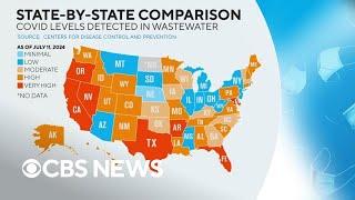 COVID cases rising across U.S. according to levels detected in wastewater