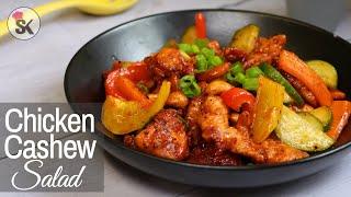 Bangladeshi Chinese Restaurant Style Chicken Cashew Nut Salad Recipe by Suriyas Kitchen