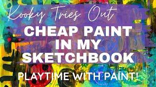 Kooky Tries Out - POSTER PAINT IN MY SKETCHBOOK - playtime