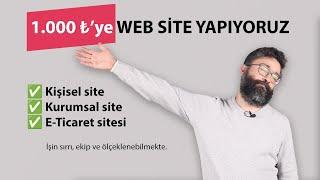 1.000 TLye Web Site Yapıyoruz. Ucuz Web Site Nasıl Yapılır? Dikkatli İzleyin Anlatıyorum.