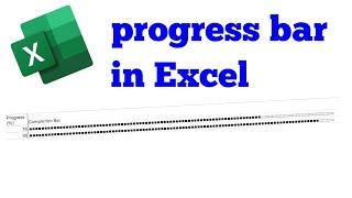 How to create a progress bar in a cell in Excel