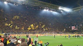 Dortmund Südtribüne Gelbe Wand nach Last Minute Tor 2-2 Anthony Modeste