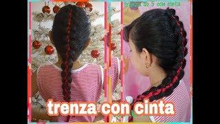 TRENZA DE CINCO DIVISIONES CON CINTA  BRAID OF FIVE STRAP