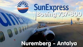 ️FLIGHT REPORT  SunExpress Economy  Nuremberg - Antalya  Boeing 737-800 Sky Interior