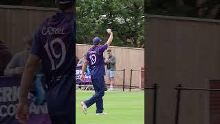 Charlie Cassell with the best ever figures on ODI debut 7-21  #shorts #cricket #scotland