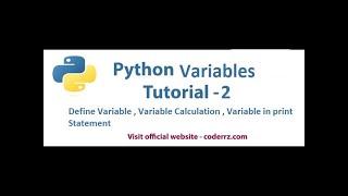 Python Variables Tutorial 2  How to Define Variable in python 