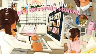  ️ day in the life of a uni student ONLINE  bloxburg roleplay 