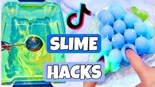 I Tried VIRAL TikTok Slime Hacks  *Oddly Satisfying Slime ASMR DIY*