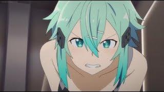 Sword Art Online 2 - Sinon strips infront of Kirito HD