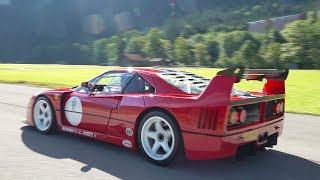 Street Legal Ferrari F40 LM with Straight Pipes - Lovely Exhaust Crackles + Sounds