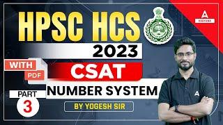 HPSC HCS 2023  HCS CSAT Number System #3  CSAT By Yogesh Sir  Haryana Adda247