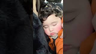 Cute Baby Sleeping Peacefully on Moms Lap     #youtube #yotubeshorts #ytshorts