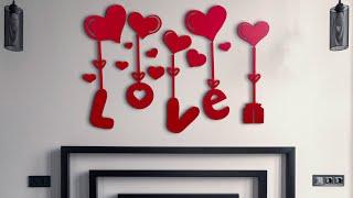 ️LOVE️  Wall Decoration - Couple Bedroom Decor Ideas - DIY 