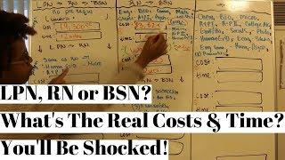 LPN RN or BSN The Real Costs & Time  Must Watch YourFavNurseB