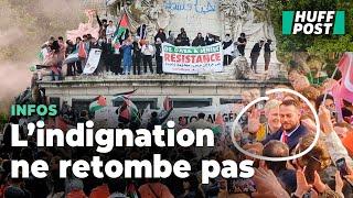 Dans les rues de Paris encore une foule importante après les frappes sur Rafah