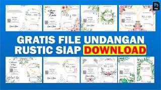 File Desain Undangan Rustic Free Download Fromat PSD