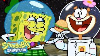 SpongeBob Flies to the Moon  w Sandy  Goons on the Moon Full Scene  SpongeBob