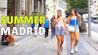  Madrid Summer City ️ Relaxing Walking Tour 4K 60FPS Spain 2024