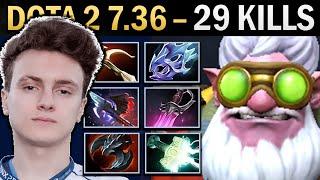 Sniper Gameplay Miracle with 29 Kills and Mjolnir - Dota 7.36