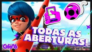 TODAS AS ABERTURAS DE MIRACULOUS ATÉ AGORA SOU LADYBUG  MIRACULOUS LADYBUG  Mundo Gloob