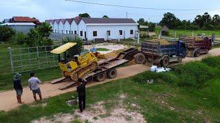 Starting A New Project Filling In Villagers Land Strong Dozer Komatsu Pushing Soil Clearing land.