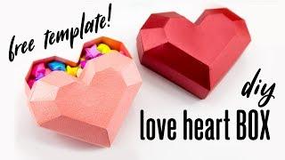 DIY Paper Heart Box Tutorial - Valentines Day - Paper Kawaii