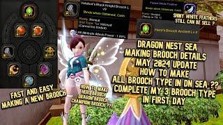 How To Make All Type Brooch in DN SEA  All Brooch Details May 2024 Complete My Brooch in First Day