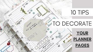 How To Decorate Your Planner Pages 10 Tips + PLAN WITH ME  At Home With Quita