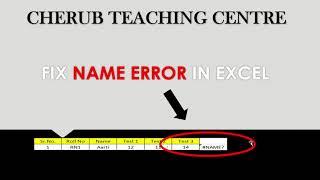 HOW TO FIX NAME ERROR IN EXCEL-Tutorial