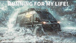Surviving Severe Triple Hurricane Extreme Winter Van Life Storm Camping Blizzard & Snow #2 #vanlife