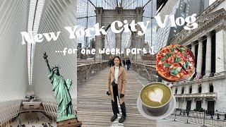 A week in New York City Vlog 1 Statue of Liberty Empire State Building Best Cafes & Eats