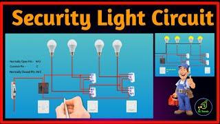 Security Lamp Circuit  Security Light Wiring Connection