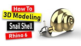 Snail 3D Modeling in Rhino 6 Part 1  Jewelry CAD Design Tutorial #105