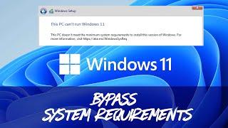 Windows 11 - Bypass This PC cant run Windows 11