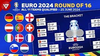 🟢 All 11 Teams Qualified Round of 16 UEFA EURO 2024 as of 25 June 2024