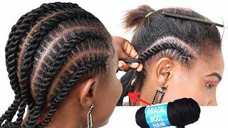 learn cornrow twist  Easy flat twist tutorial for beginners