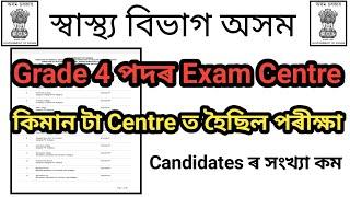 DHS DHSFW DME AYUSH Written Exam Centre List  DHS Assam Grade 4 Cut Off Marks 2023 ?