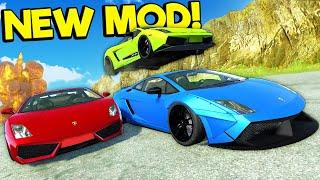 We Raced an Insane NEW Lamborghini Mod Down a Mountain in BeamNG Drive