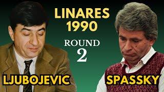 Ljubomir Ljubojevic vs Boris Spassky  Linares 1990  Round 2