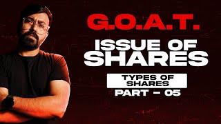 Class 12th  Issue of Shares - Part 05  Commerce Baba G.O.A.T.